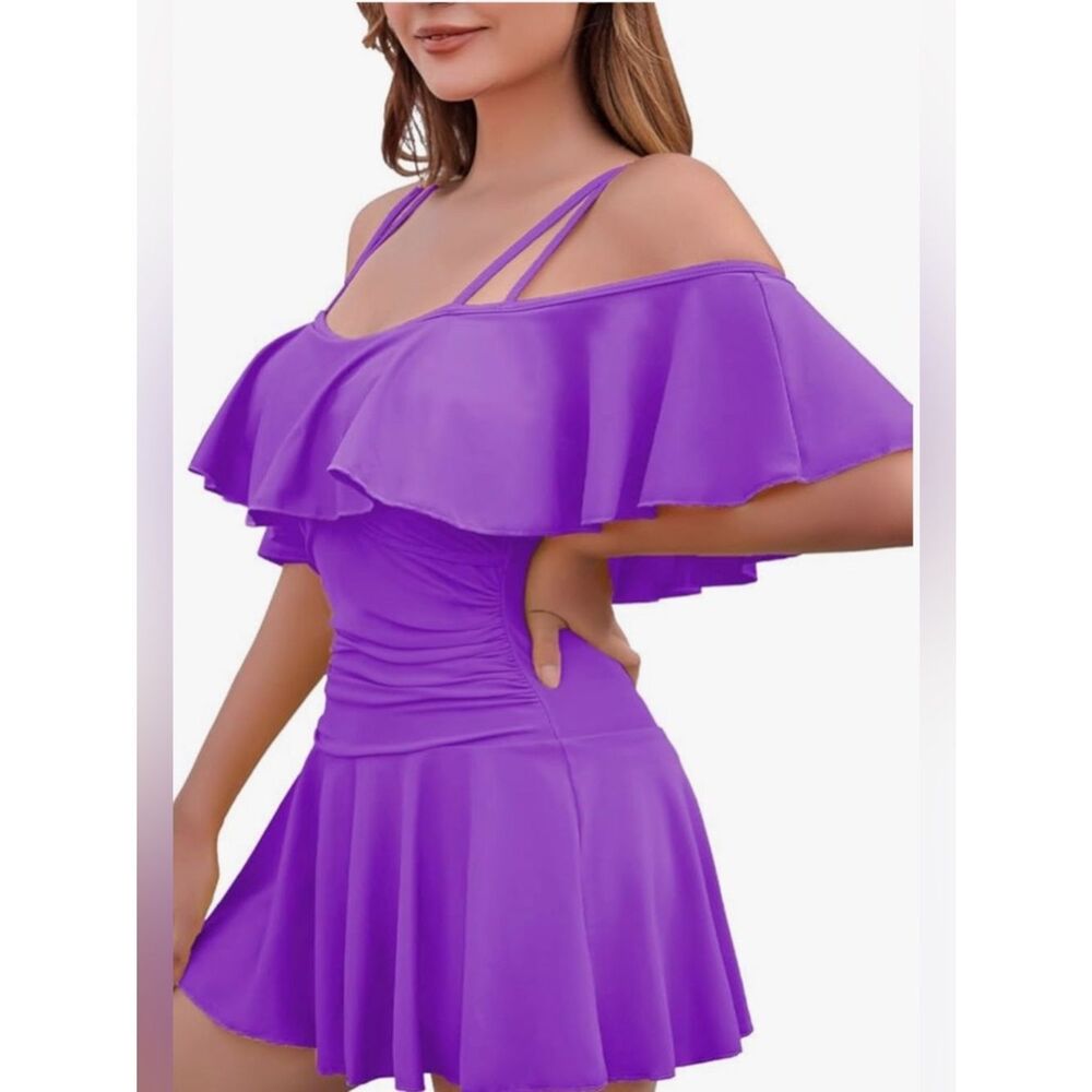 Cocopear One Piece Tummy Control Swim Dress - Picture 2 of 12